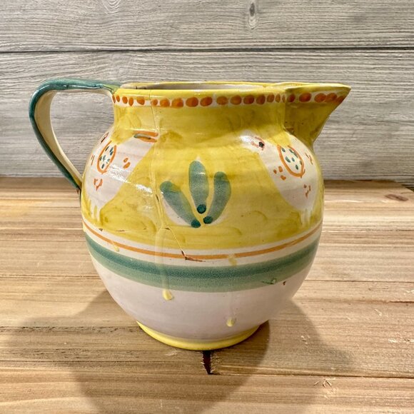 Vietri Italy Campagna Chicken Large Pitcher - Picture 12 of 14